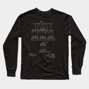 Brewing Beer and Ale Vintage Patent Hand Drawing Long Sleeve T-Shirt